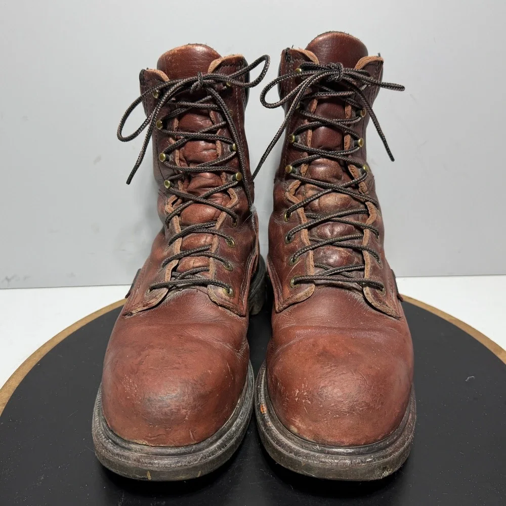 Red Wing 2408 Work Boots Men 7.5 D Steel Toe Leather Brown‎ Industrial Workwear